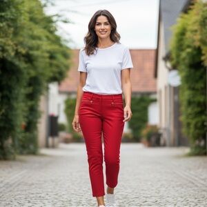 NEW “LOFT” Julie Skinny Pants with Zipper Details Sz 4